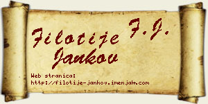 Filotije Jankov vizit kartica